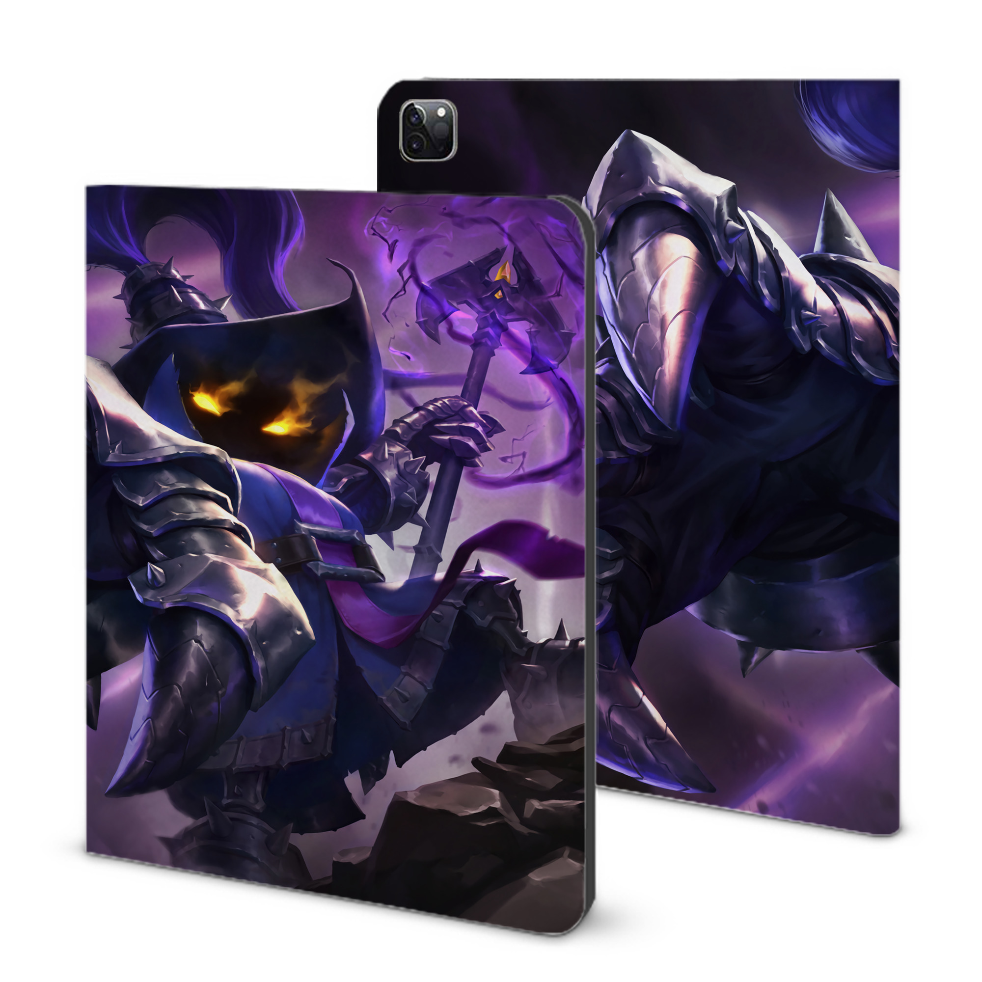 （画像用） リーグ・オブ・レジェンド League of Legends LOL IPad ケース ブック型 PUレザー TPU 耐衝撃 軽量 薄型 ペン収納なし 全面保護 IPad 各モデル対応